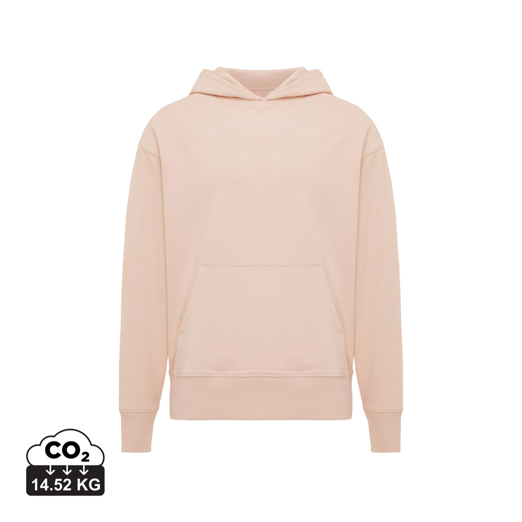 Sweat capuche personnalisable coton recyclé 340g unisexe Iqoniq Yoho peach nectar